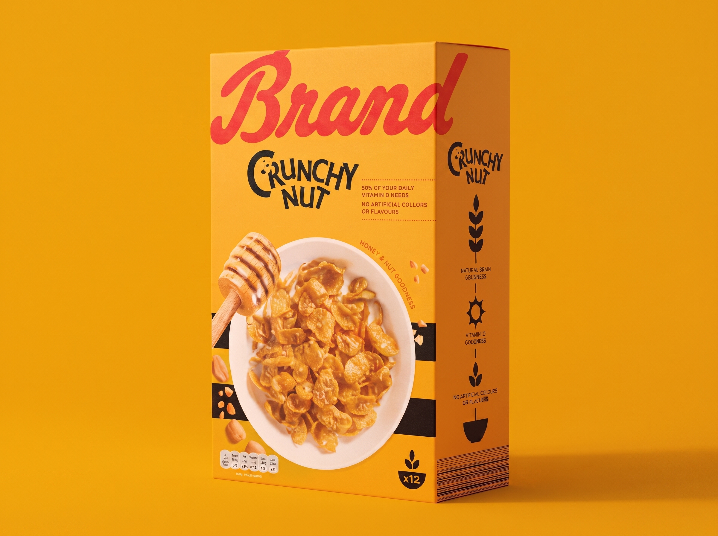 Custom Yellow Cereal Boxes
