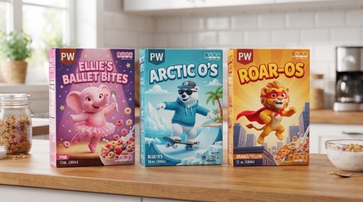 How to Design a Cartoon Cereal Boxes: Mascot Art, Construction & Print